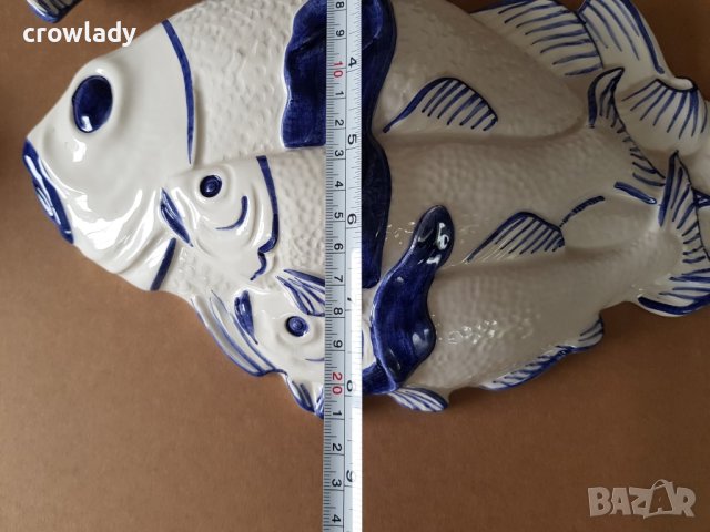 КРАСИВИ Керамични порцелан 3 морски декораций за стена, снимка 15 - Декорация за дома - 42103398