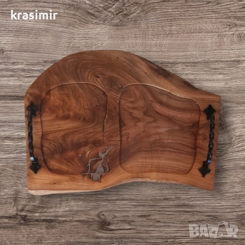плато за сервиране и рязане от орех, снимка 5 - Аксесоари за кухня - 52619217