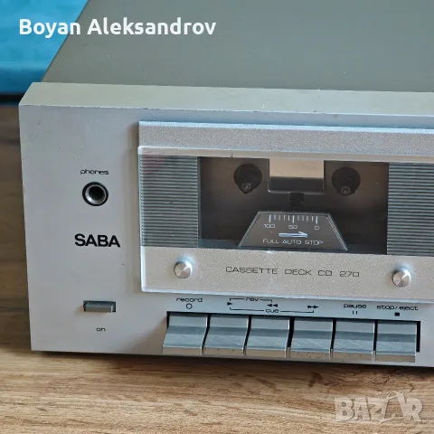 Касетен дек SABA CD 270 – Vintage / Напълно работещ, снимка 2 - Декове - 55742688