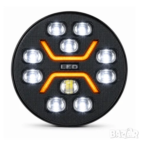 Кръгъл LED халоген 60 W с 10 диода, снимка 3 - Аксесоари и консумативи - 55864088