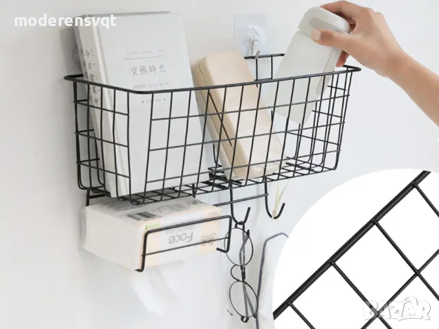 Рафт органайзер за кухня или баня лофт 3 куки, снимка 3 - Органайзери - 49209882