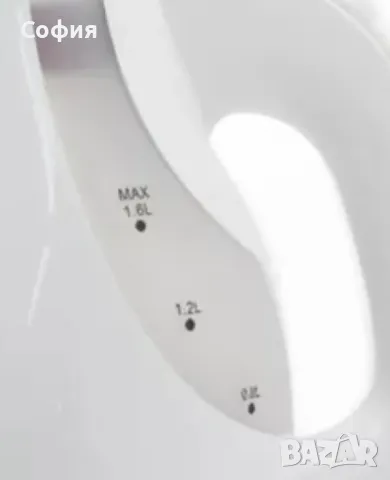 Електрическа кана Voltz 2200W, 1.6л., Бял/черен, Бял/червен, Черна, снимка 4 - Кани - 48506227