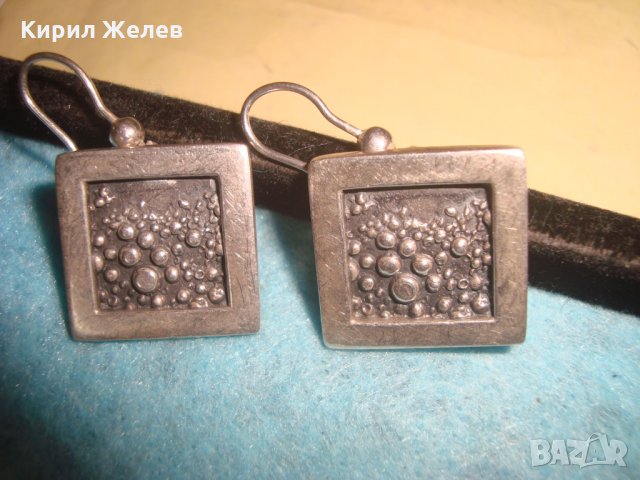 СРЕБЪРНИ АРТ ОБЕЦИ ОКСИДИРАНО КОВАНО СРЕБРО 925 СТАРА РЪЧНА ЮВЕЛИРНА ИЗРАБОТКА 25714, снимка 4 - Обеци - 35783998