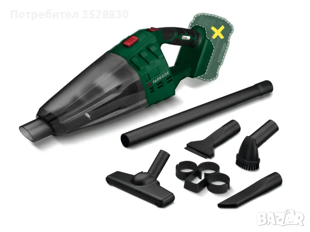 Parkside Акумулаторна Прахосмукачка за сухо и мокро 20V PHSSA 20-Li C1