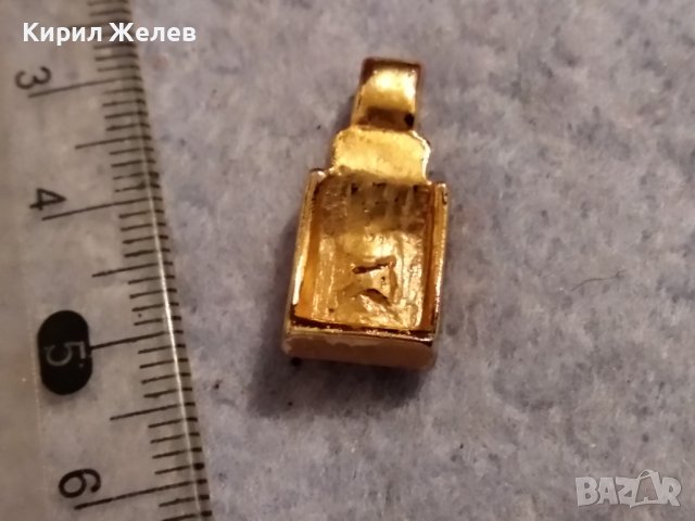 ФИН ВИНТИДЖ АРТ МЕДЕН СКЪПОЦЕНЕН МЕДАЛЬОН с ДЕБЕЛА ПОЗЛАТА и ПРЕКРАСЕН ФАСЕТИРАН ГРАНАТ 37027, снимка 3 - Антикварни и старинни предмети - 39944947