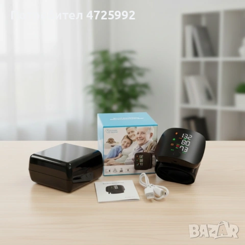 Преносим дигитален апарат за кръвно налягане за китка с LCD дисплей и памет, снимка 5 - Смарт гривни - 53311001