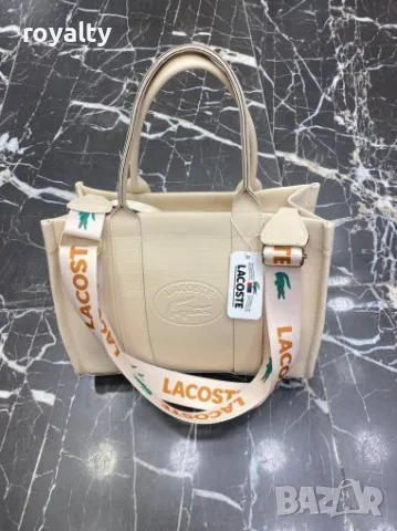 Lacoste Нова Кожена Дамска Чанта Различни Цветове 
