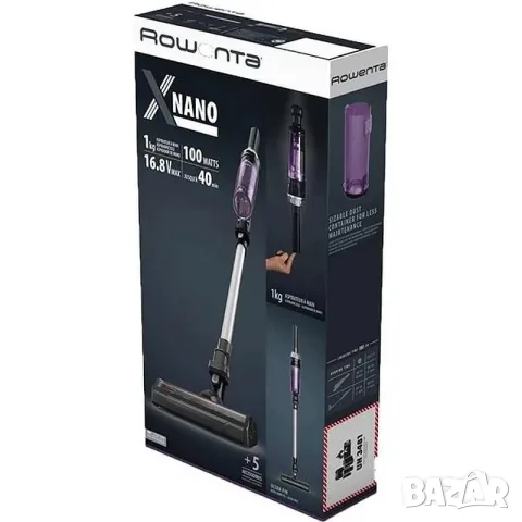 Вертикална прахосмукачка Rowenta X-Nano RH1128, снимка 7 - Прахосмукачки - 56145112