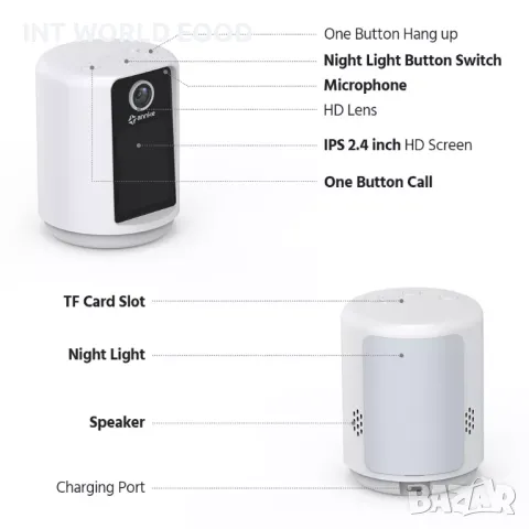 ANNKE 3MP WiFi IP Смарт Безжична Камера Двупосочно Аудио Видео Обаждане Вградена Нощна Лампа O-Kam P, снимка 7 - Друга електроника - 48993472