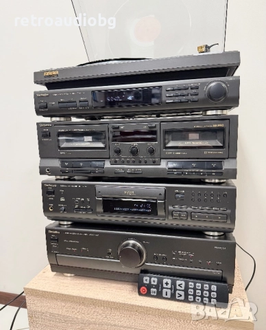 🔊Ретро аудио система - сет TECHNICS - усилвател, сд плеър, двукасетъчен дек, тунер и грамофон🔊, снимка 3 - Аудиосистеми - 52804880