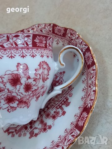 Немска порцеланова чаша за кафе с чинийка , снимка 5 - Чаши - 35666817