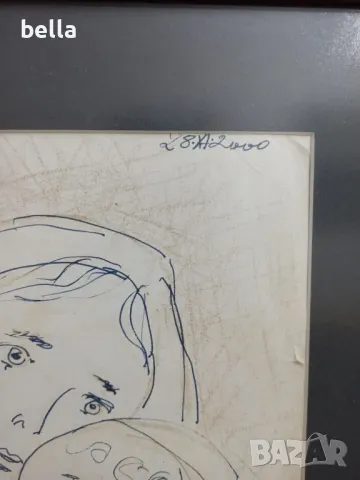 Картина,рисунка  на худ.Георги Петров съпруг на известната  художничка Анета Дръгушану, снимка 4 - Картини - 49099736