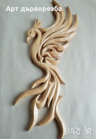 Феникс  дърворезба, снимка 9 - Декорация за дома - 16298550