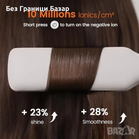 Нова Титаниева преса за изправяне с йони, 11 нива, LED дисплей Faszin 42мм , снимка 4 - Преси за коса - 51128317