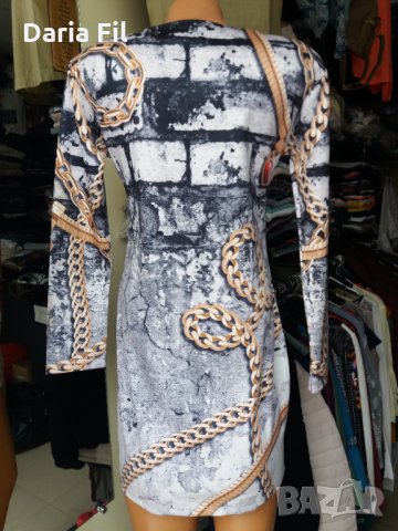 Рокля/туника по тялото с фейспринт, снимка 2 - Рокли - 34562995