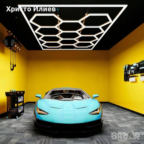 Осветление за гараж голяма LED Лед лампа за магазин фризьорски салон студио , снимка 4 - Лед осветление - 51195818