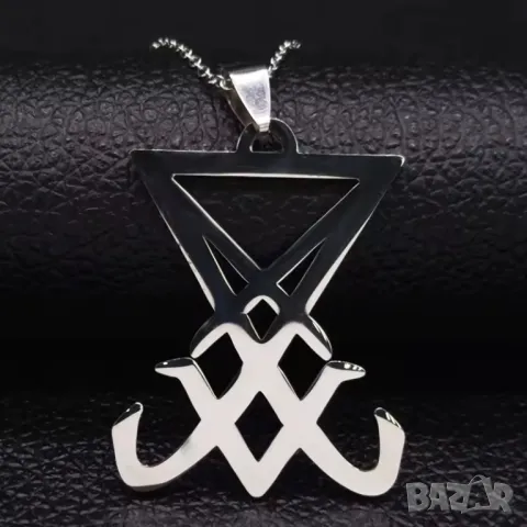 Сатанински медальон / Обратен Кръст с Пентаграм - Неръждаема Стомана / Луцифер , снимка 5 - Колиета, медальони, синджири - 44899362