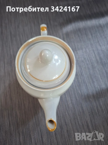 Захарница, латиера и чайник от порцелан , снимка 10 - Сервизи - 53748054