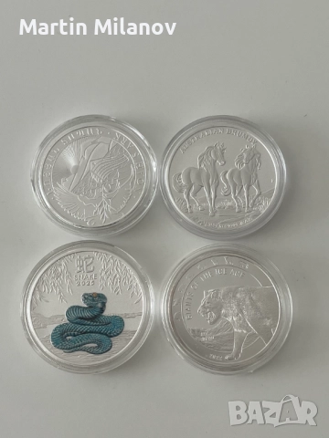 Сребърна инвестиционна монета, Годината на Змията(оцветена), лимитиран, снимка 3 - Нумизматика и бонистика - 52878815