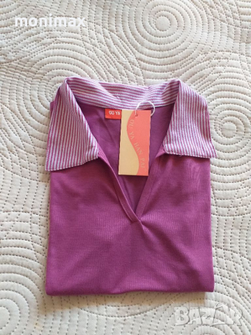 Дамска тениска сребърна нишка  S, снимка 4 - Тениски - 36159858