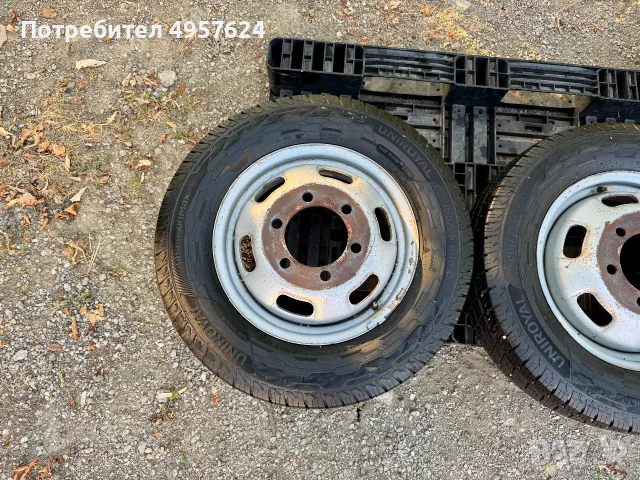 6бр.Джанти 16" 6x170+НОВИ ЗИМНИ ГУМИ Uniroyal 195/75/16C за бус ДВОЙНИ  ГУМИ Iveco Daily(2000-2026), снимка 8 - Гуми и джанти - 56210806