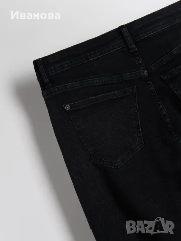 Дънки от памучен черен деним, снимка 6 - Дънки - 48538581