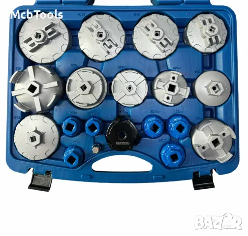 Професионален комплект ключове за маслен филтър 19 части HAWEK, снимка 2 - Други инструменти - 47287475