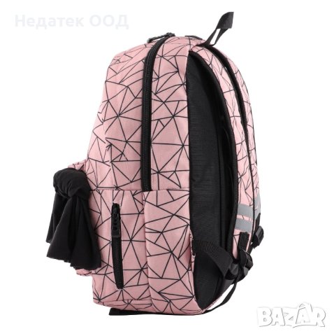 Раница My Way, С бандана, Подсилен гръб, Розово/ черно, снимка 3 - Раници - 41806447