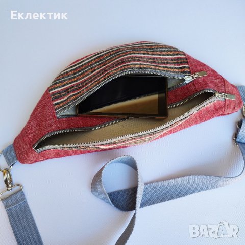 Ръчно шита чанта от винтидж ръчнотъкан конопен плат, снимка 11 - Чанти - 41947176