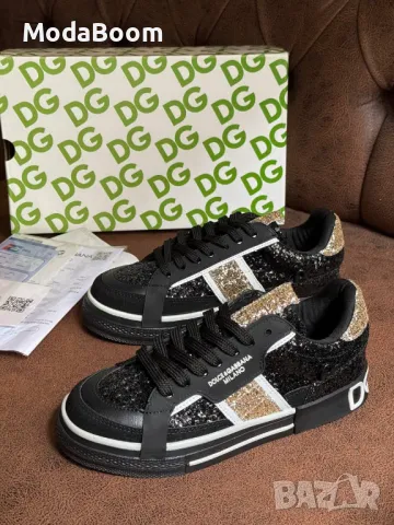 Dolce & Gabbana черни дамски маратонки , снимка 4 - Маратонки - 48452809