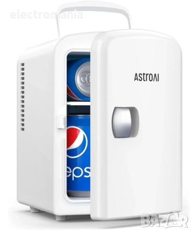 мини хладилник AstroAI Mini Fridge 4L – Компактен, Безшумен и Идеален за Козметика и Напитки!