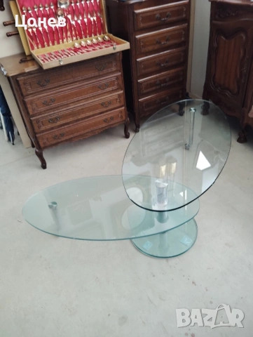 Стъклена холна масичка, снимка 2 - Маси - 53369564