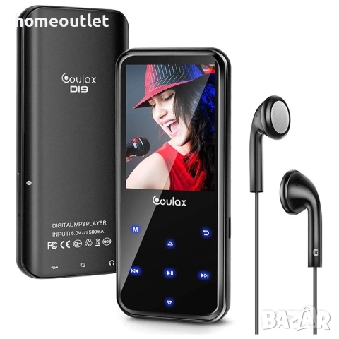 ПРОМОЦИЯ MP3 плейър COULAX с Bluetooth, 2.4'' екран и HiFi звук