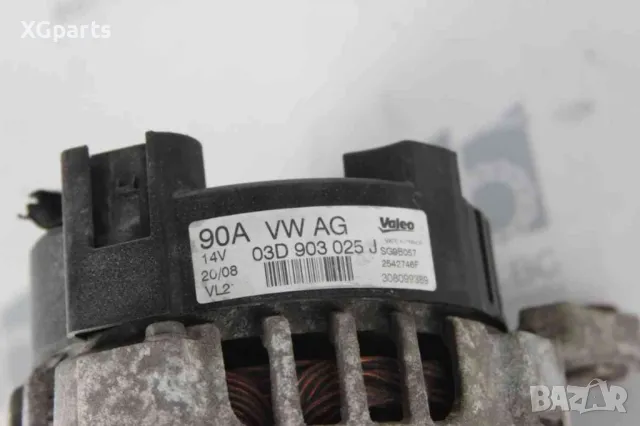 Алтернатор / генератор за Volkswagen Polo IV facelift 1.2i 60 к.с. (2005-2009) 03D903025J, снимка 2 - Части - 47859267