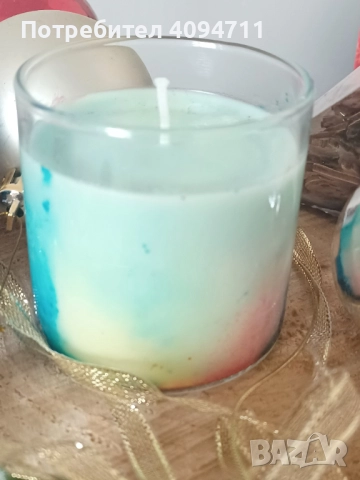 Декоративна свещ със соев восък и аромат на цветя/роза и жожоба/, снимка 6 - Декорация за дома - 52464619