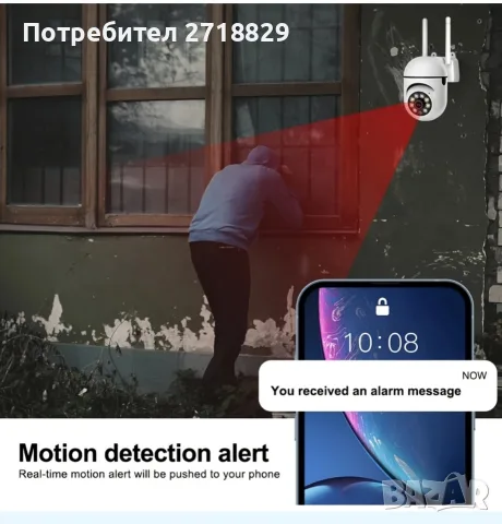 2 броя WiFi Камери за Наблюдение,Камери за видеонаблюдение. 1080P HD, Външни, 4.0Х Зум, снимка 4 - IP камери - 55984770