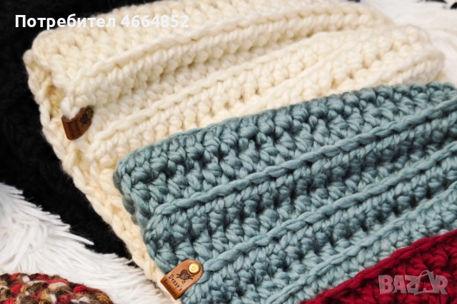 Унисекс плетена шапка „Ники“ – два начина на носене, ръчна изработка и модерен дизайн, снимка 8 - Шапки - 52592065