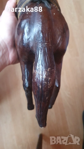 Стар кожен Кон Фигура, снимка 4 - Декорация за дома - 53375851