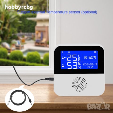 WiFi Термометър, влагомер за стая+външна сонда за температура, снимка 3 - Други стоки за дома - 41892561