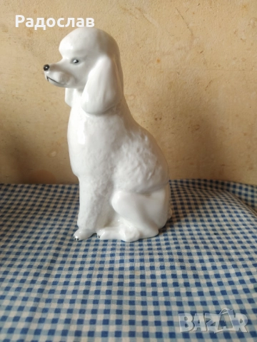 стара руска порцеланова фигурка Куче  ЛФЗ, снимка 3 - Статуетки - 51826061