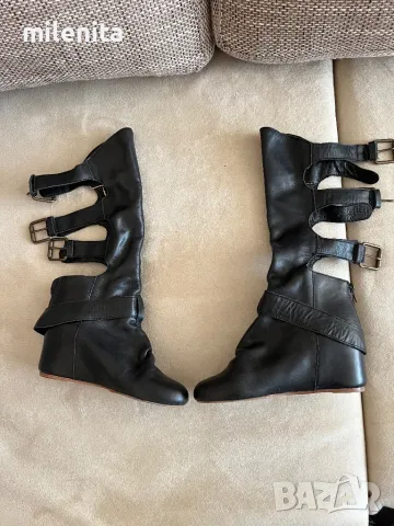 Екставагантни ботуши 36 номер от естествена кожа, снимка 5 - Дамски ботуши - 48439524