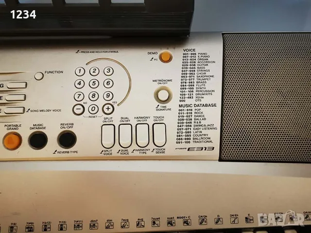 Синтезатор клавир пиано YAMAHA PSR E-313 с динамична клавиатура 5 октави МИДИ, снимка 7 - Синтезатори - 55736965