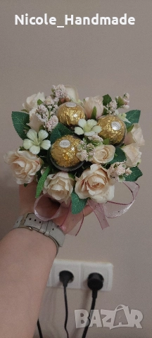 Букети с бонбони и цветя, снимка 13 - Други - 52738755