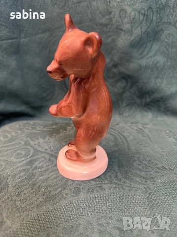 Статуетка „Кафяво мече стоящо“. ЛФЗ „Ломоносов“, снимка 3 - Статуетки - 52999179