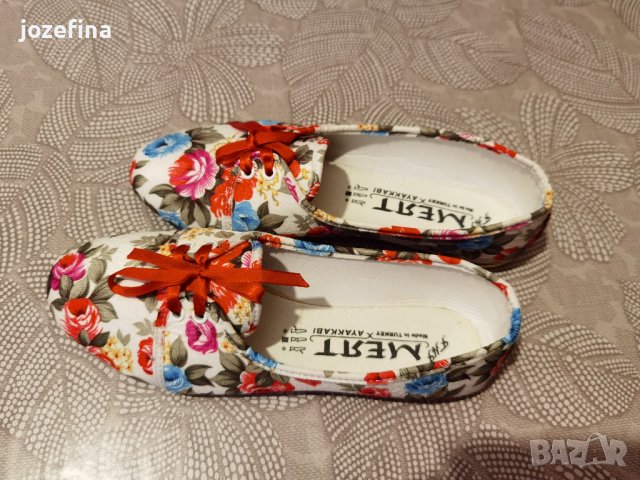 Обувки свежи на цветя, флорални мотиви, снимка 2 - Дамски елегантни обувки - 41470925