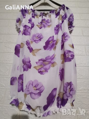 СТРАХОТНА ТУНИКА С ЦВЕТЯ XL-2XL, снимка 2 - Туники - 41631857