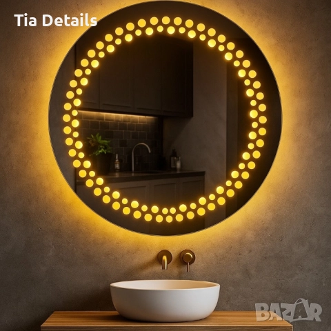Луксозно огледало с LED осветление и сензорна технология, снимка 1