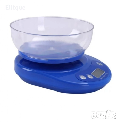 Домакинска везна с капацитет 5 кг + купа- Цвят: Бял., снимка 4 - Други - 52901439