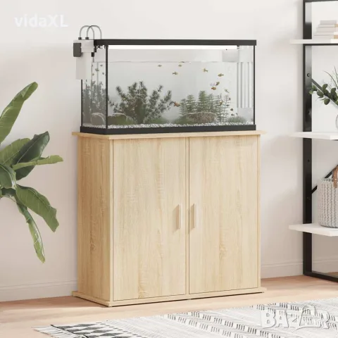 vidaXL Стойка за аквариум, дъб сонома, 81x36x73 см, инженерно дърво, снимка 2 - Аквариуми - 56148093