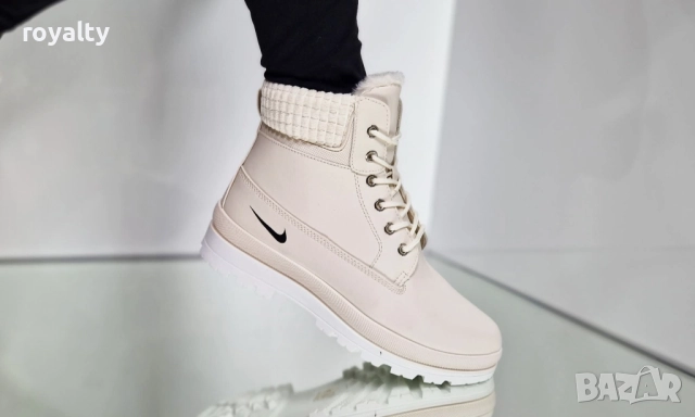 Nike Стилни Бели Дамски Зимни Боти , снимка 2 - Дамски боти - 52117342
